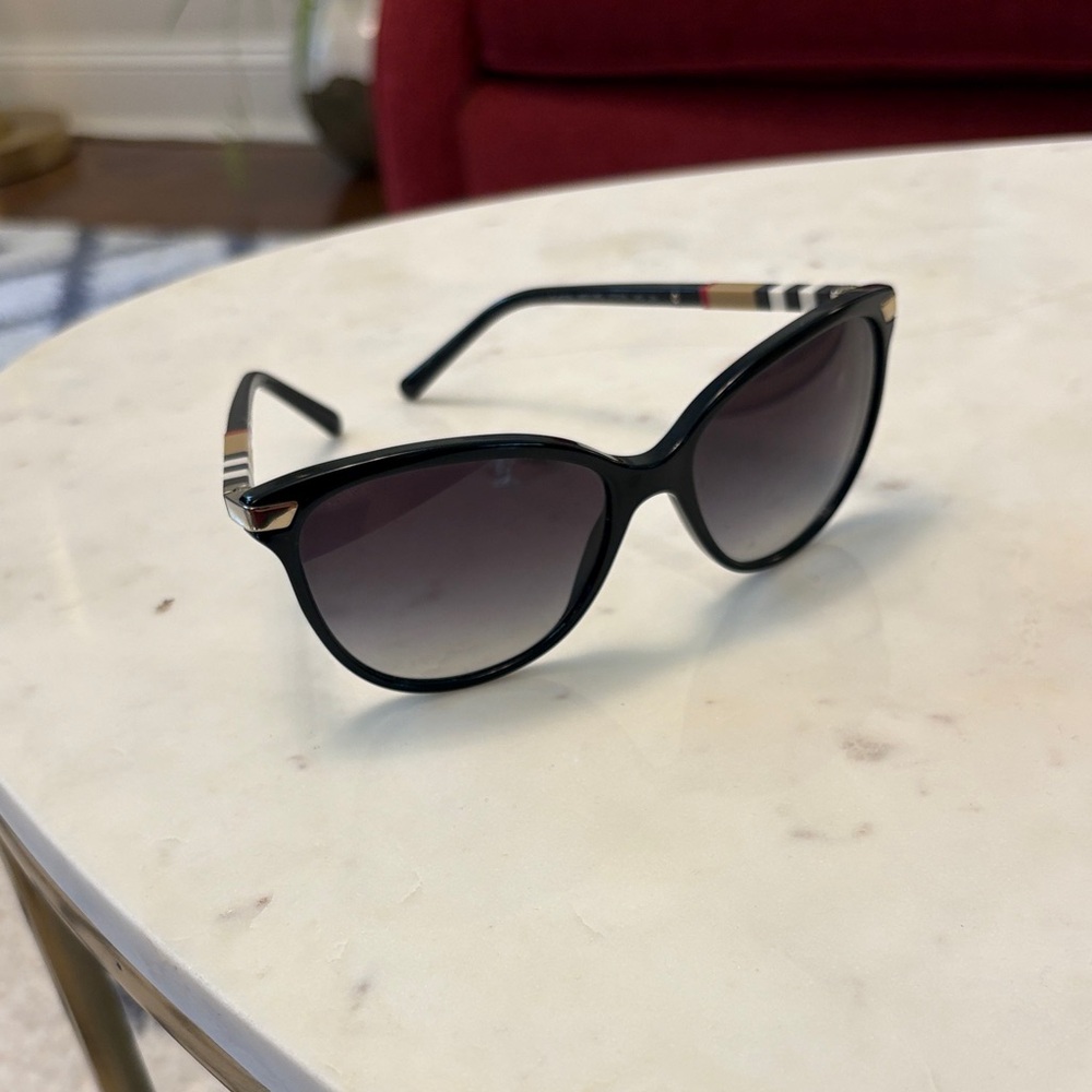 Burberry Black Sunglasses with Gold Accents